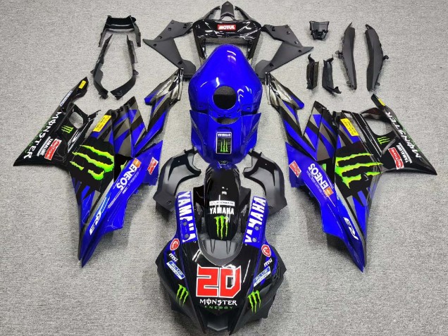 2019-2021 Yamaha YZF R3/R25 Motorcycle Fairings - Blue Glossy Black Green ENEOS Monster 20 Australia