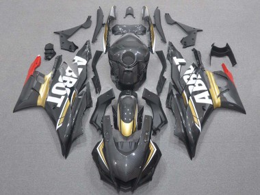 Affordable 2019-2021 Yamaha YZF R3/R25 Motorcycle Fairings - Red Gold Black Carbon Fiber Style Australia