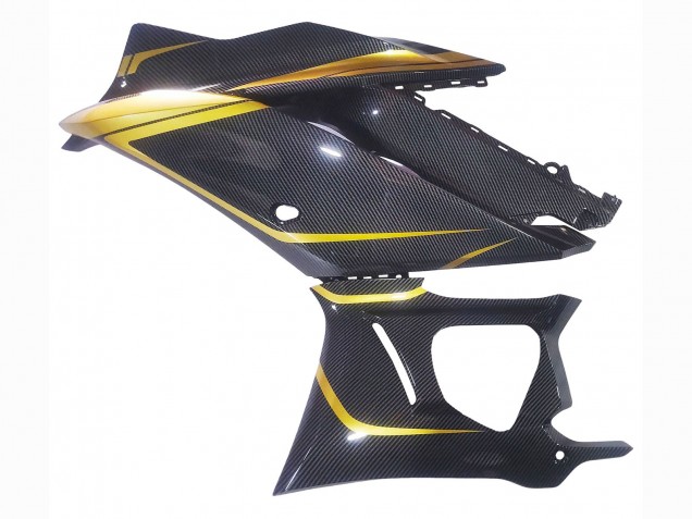 2019-2021 Yamaha YZF R3/R25 Motorcycle Fairings - Gold Black Carbon Fiber Australia