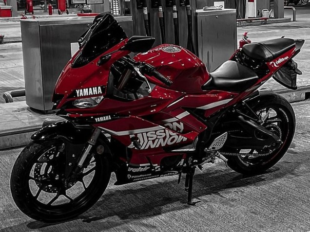 2019-2021 Yamaha YZF R3/R25 Motorcycle Fairings - Dark Red White Silver Black Valsir Australia