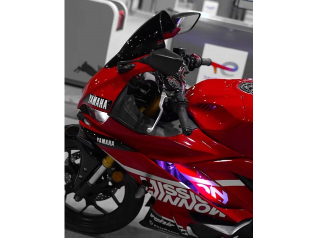 2019-2021 Yamaha YZF R3/R25 Motorcycle Fairings - Dark Red White Silver Black Valsir Australia