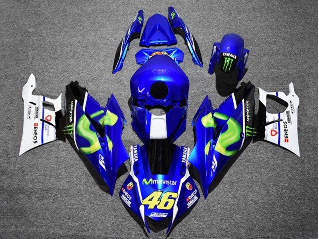 2019-2021 Yamaha YZF R3/R25 Motorcycle Fairings - Blue White Green Black Monster MoviStar ENEOS 46 Australia