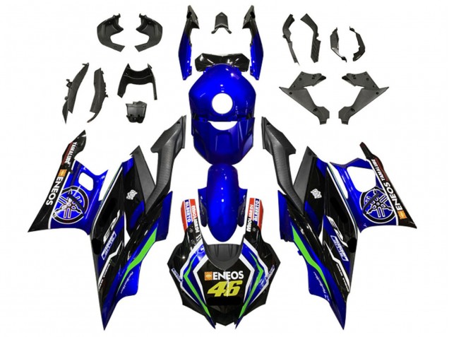 2019-2021 Yamaha YZF R3/R25 Motorcycle Fairings - Blue White Green Black ENEOS 46 Australia