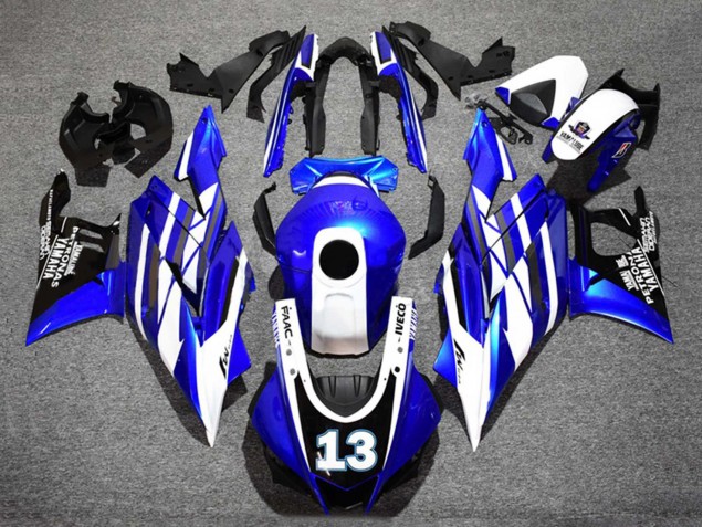 2019-2021 Yamaha YZF R3/R25 Motorcycle Fairings - Blue White Black Yamalube Petronas 13 Australia