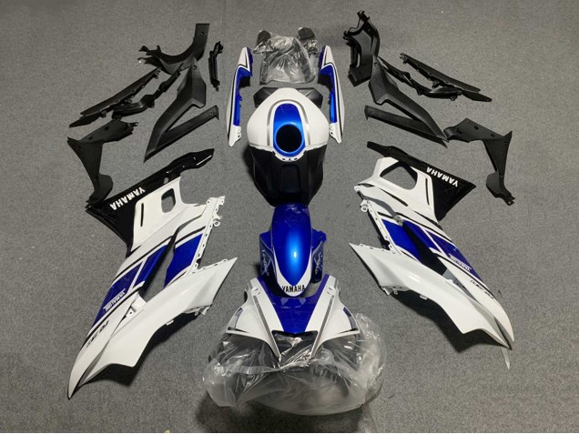 2019-2021 Yamaha YZF R3/R25 Motorcycle Fairings - White Blue Black Yamalube Australia