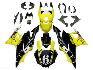 Affordable 2019-2021 Yamaha YZF R3/R25 Motorcycle Fairings - Yellow White Glossy Black Lenovo 6 Australia