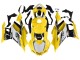2019-2021 Yamaha YZF R3/R25 Motorcycle Fairings - Yellow White Black Stripe Australia