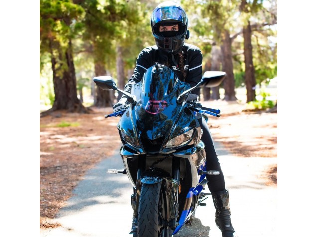 2022-2024 Yamaha YZF R3/R25 Motorcycle Fairings - Blue Glossy Black Australia