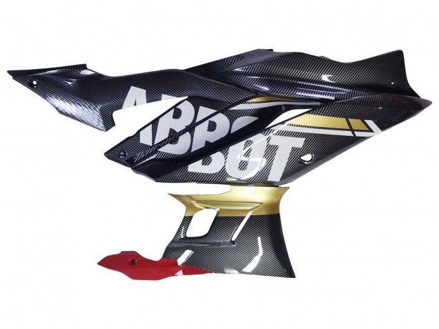 2022-2024 Yamaha YZF R3/R25 Motorcycle Fairings - Black Carbon Fiber Style Gold Red ABBOT Australia