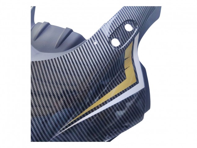 2022-2024 Yamaha YZF R3/R25 Motorcycle Fairings - Black Carbon Fiber Style Gold Red ABBOT Australia
