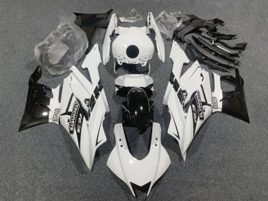 Affordable 2022-2024 Yamaha YZF R3/R25 Motorcycle Fairings - White Glossy Black Australia