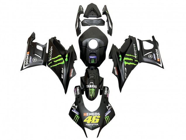 2022-2024 Yamaha YZF R3/R25 Motorcycle Fairings - Black Green Monster ENEOS 46 Australia