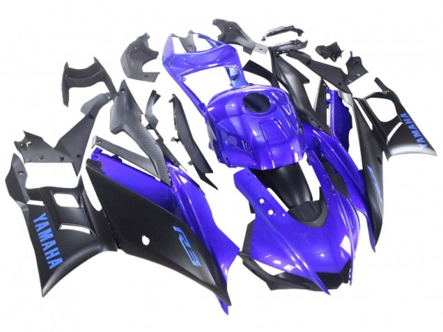 2022-2024 Yamaha YZF R3/R25 Motorcycle Fairing - Blue Matte Black Australia