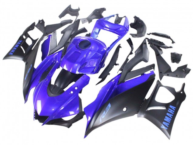 2022-2024 Yamaha YZF R3/R25 Motorcycle Fairing - Blue Matte Black Australia