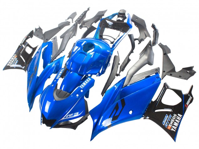 2022-2024 Yamaha YZF R3/R25 Motorcycle Fairings - Blue Black ENEOS Australia