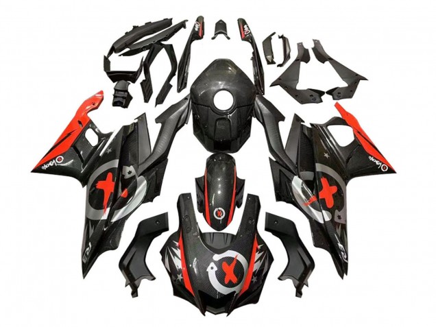2022-2024 Yamaha YZF R3/R25 Motorcycle Fairings - Black Carbon Fiber Style Red Silver Australia