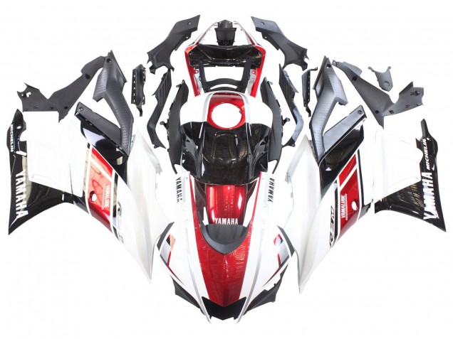 2022-2024 Yamaha YZF R3/R25 Motorcycle Fairings - White Red Black Yamalube Australia