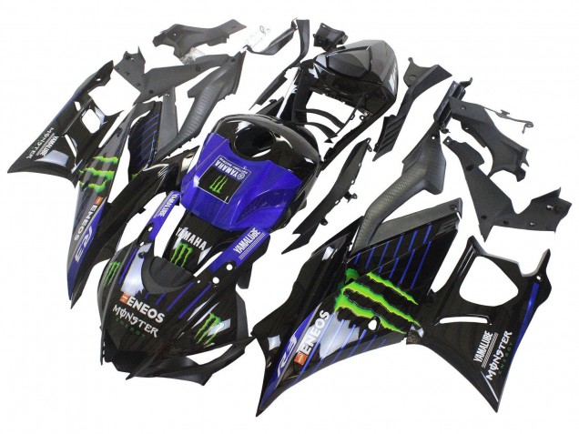 2022-2024 Yamaha YZF R3/R25 Motorcycle Fairings - Blue Green Black Monster Yamalube ENEOS Australia