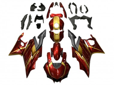 Affordable 2022-2024 Yamaha YZF R3/R25 Motorcycle Fairings - Red Gold Matte Black Australia