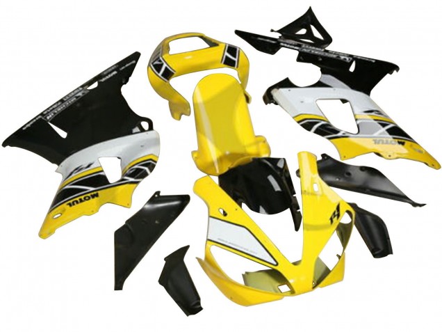 2022-2024 Yamaha YZF R3/R25 Motorcycle Fairings - Yellow White Black Motul Australia