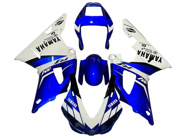 1998-1999 Yamaha YZF 1000 R1 Motorcycle Fairings - White Blue Black Australia