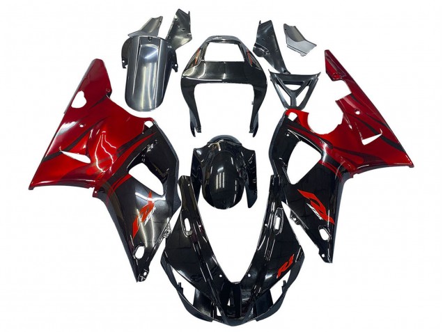 1998-1999 Yamaha YZF 1000 R1 Motorcycle Fairings - Glossy Black Red Australia