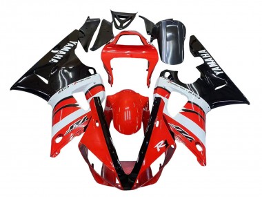 Affordable 2000-2001 Yamaha YZF 1000 R1 Motorcycle Fairings - Red White Glossy Black Australia