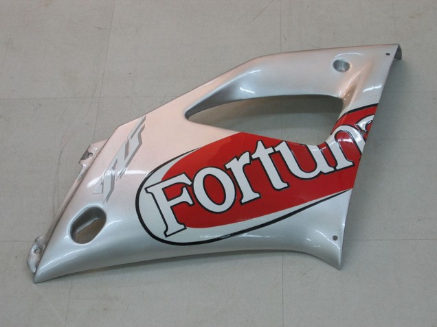2000-2001 Yamaha YZF 1000 R1 Motorcycle Fairings - Silver Red Fortuna Motul Australia