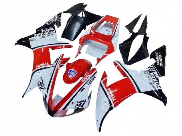 2002-2003 Yamaha YZF 1000 R1 Motorcycle Fairings - White Red Black Petronas Australia