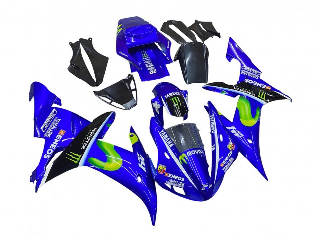 2002-2003 Yamaha YZF 1000 R1 Motorcycle Fairings - Blue Black Green MoviStar ENEOS Monster Australia