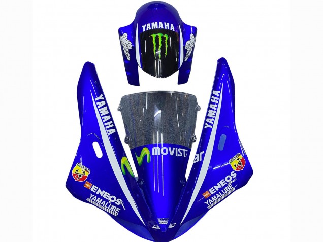 2002-2003 Yamaha YZF 1000 R1 Motorcycle Fairings - Blue Black Green MoviStar ENEOS Monster Australia