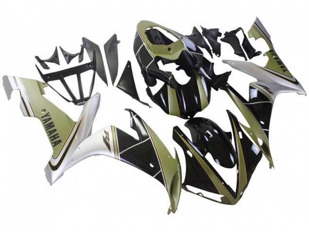 2004-2006 Yamaha YZF 1000 R1 Motorcycle Fairings - Light Gold White Glossy Black Australia