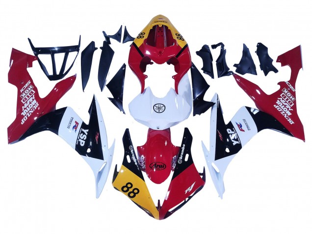 2004-2006 Yamaha YZF 1000 R1 Motorcycle Fairings - Yellow Red White Black YSP 88 Australia