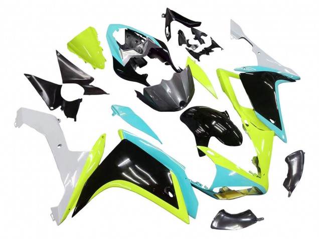 2007-2008 Yamaha YZF 1000 R1 Motorcycle Fairings - Light Blue Lime Green Black Australia