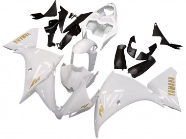 Affordable 2012-2014 Yamaha YZF 1000 R1 Motorcycle Fairings - White Gold Decals Australia
