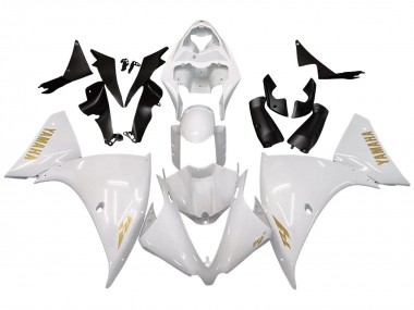 Affordable 2012-2014 Yamaha YZF 1000 R1 Motorcycle Fairings - White Gold Decals Australia
