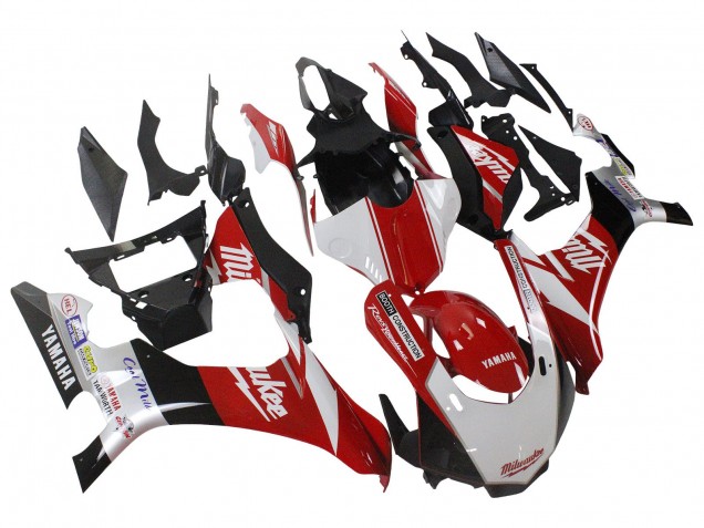 2015-2019 Yamaha YZF 1000 R1 Motorcycle Fairing - White Red Black Milwaukee Australia
