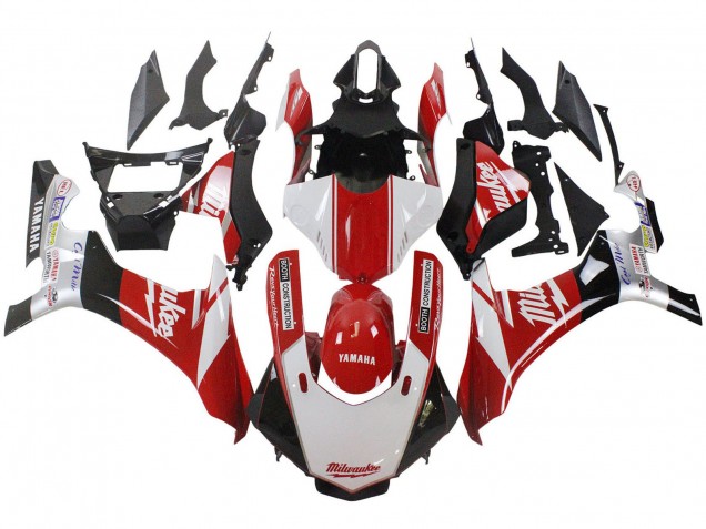 2015-2019 Yamaha YZF 1000 R1 Motorcycle Fairing - White Red Black Milwaukee Australia