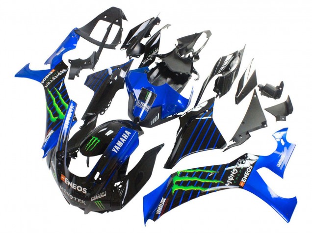 2020-2025 Yamaha YZF 1000 R1 Motorcycle Fairings - Blue Black Green Black ENEOS Monster Australia