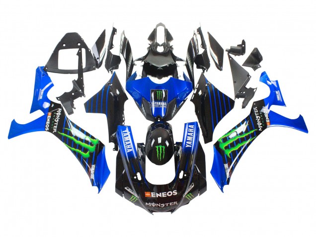 2020-2025 Yamaha YZF 1000 R1 Motorcycle Fairings - Blue Black Green Black ENEOS Monster Australia