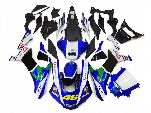 2020-2025 Yamaha YZF 1000 R1 Motorcycle Fairings - White Blue Green Black MoviStar ENEOS Semakin Didepan 46 Australia