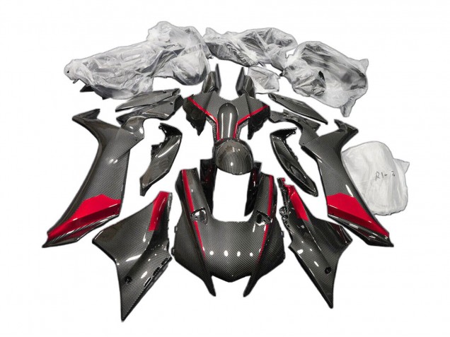 2020-2025 Yamaha YZF 1000 R1 Motorcycle Fairings - Black Carbon Fiber Red Australia