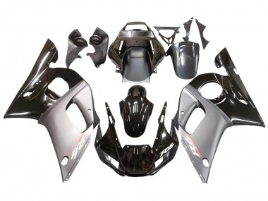 Affordable 1998-2002 Yamaha YZF 600 R6 Motorcycle Fairings - Silver Glossy Black Australia