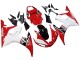 2003-2004 Yamaha YZF R6 Motorcycle Fairing - White Red Glossy Black Australia
