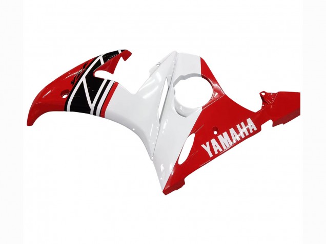 2003-2004 Yamaha YZF R6 Motorcycle Fairing - White Red Glossy Black Australia