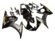 2003-2004 Yamaha YZF R6 Motorcycle Fairings - Glossy Black Matte Black Gold Decals Australia