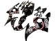 2003-2004 Yamaha YZF R6 Motorcycle Fairings - Glossy Black Red White Lucky Strike Motul Australia