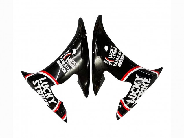 2003-2004 Yamaha YZF R6 Motorcycle Fairings - Glossy Black Red White Lucky Strike Motul Australia