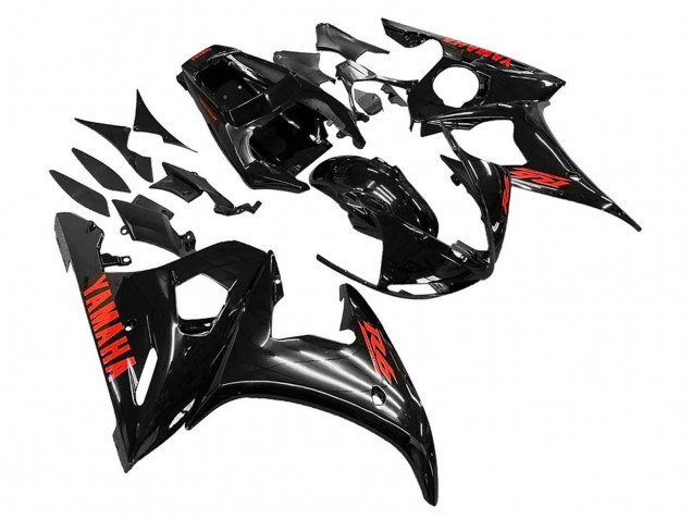 2003-2004 Yamaha YZF R6 Motorcycle Fairings - Glossy Black Red Australia