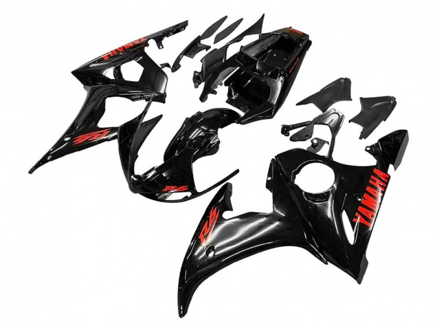 2003-2004 Yamaha YZF R6 Motorcycle Fairings - Glossy Black Red Australia